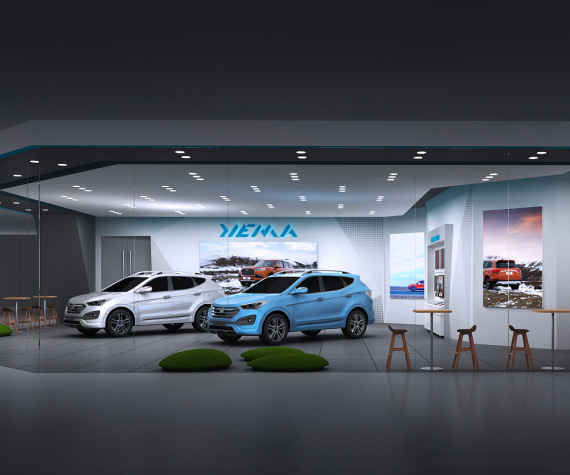 野馬新能源汽車(chē)小展廳設(shè)計(jì)