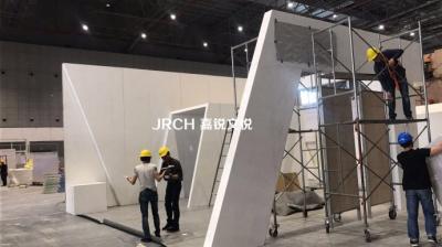 南京嘉銳展覽木結構制作工廠 展臺搭建、展廳特裝 美陳舞美制作 異形木結構背景